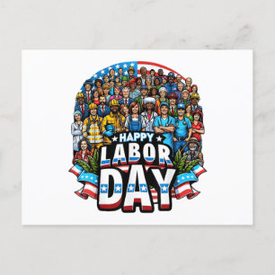 Funny Labor Day Happy American Labor Day Holiday Postcard