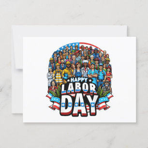 Funny Labour Day Happy American Labour Day Postcard