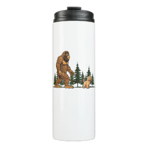 Funny Labradoodle Bigfoot Dog Walking Dog Mom Dad Thermal Tumbler