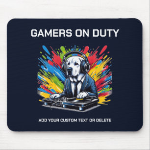 Funny Labrador And Gaming Animal Lover Gift Mouse Pad