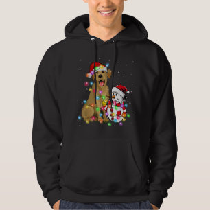 Funny Labrador Dog Christmas Snowman Xmas Lights P Hoodie