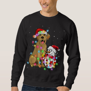 Funny Labrador Dog Christmas Tee Snowman Xmas Ligh