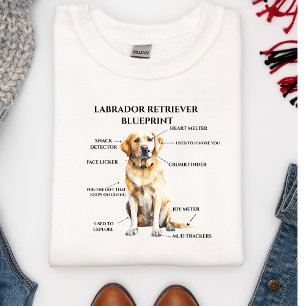 Funny Labrador Retriever  Blueprint T-Shirt