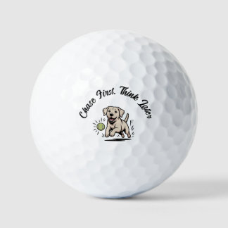 Funny Labrador Retriever “Chasing Mode” Cartoon Golf Balls