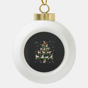 Funny Labrador Retriever Christmas Tree Classic T- Ceramic Ball Christmas Ornament