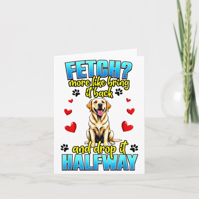 Funny Labrador Retriever Design For Dog Owner  Card (Front)