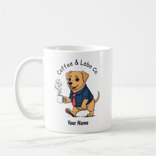Funny Labrador Retriever Dog Business Suit Coffee  Mug