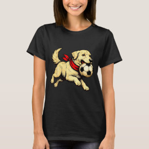 Funny Labrador Retriever Dog Playing Soccer Game D T-Shirt