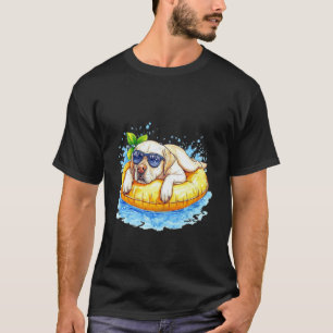 Funny Labrador Retriever Dog Relaxing Pool Float S T-Shirt
