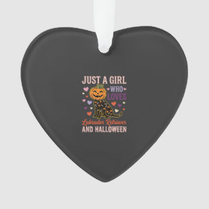Funny Labrador Retriever Halloween Pumpkin Dog Ornament