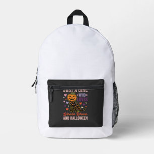 Funny Labrador Retriever Halloween Pumpkin Dog Printed Backpack