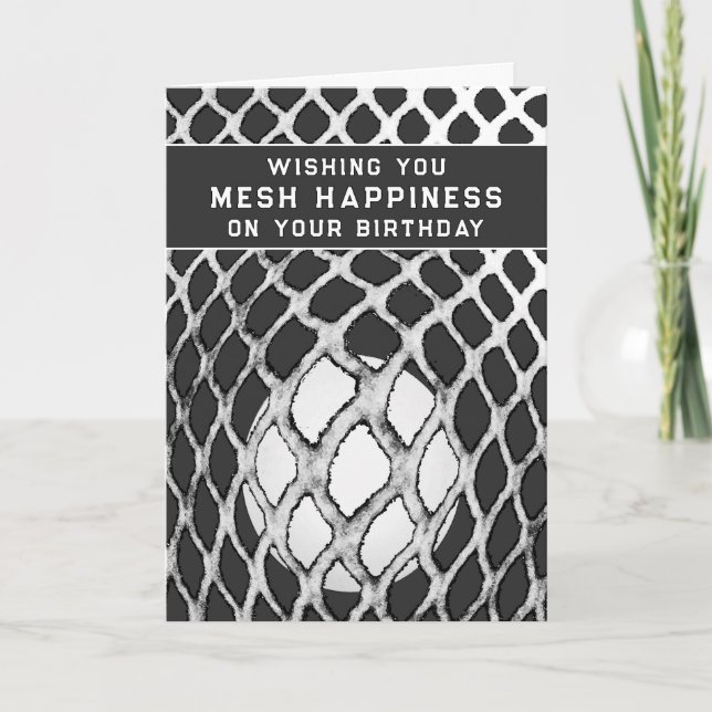 Funny Lacrosse Birthday Card (Front)