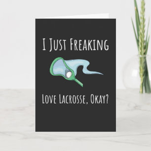 Funny Lacrosse Cards Ball Stick Sport Lax Player