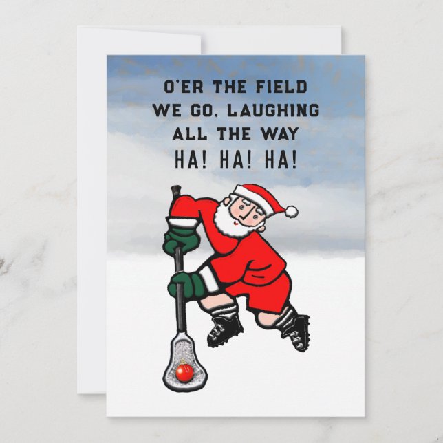 Funny Lacrosse Christmas Holiday (Front)