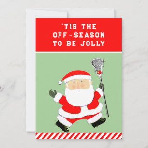 Funny Lacrosse Christmas Holiday Card