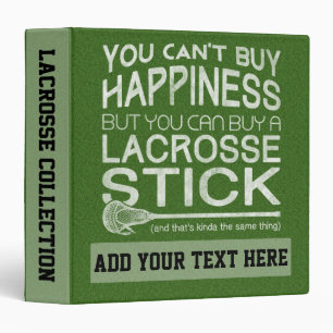 Funny Lacrosse Design Custom 3 Ring Binder