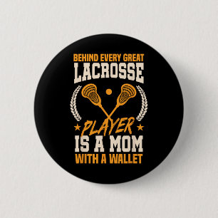 Funny Lacrosse Mom Mothers Day 2 Inch Round Button