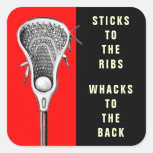 Funny Lacrosse Square Sticker