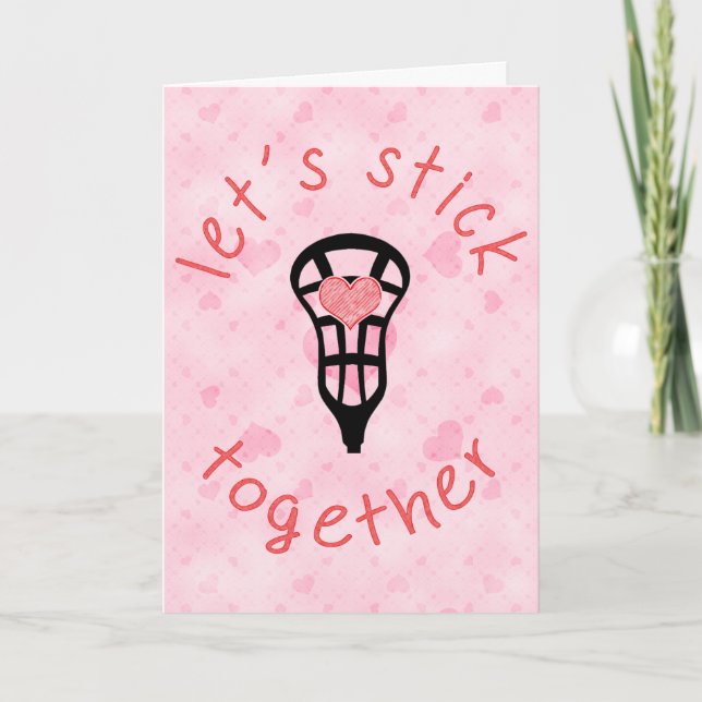 Funny Lacrosse Valentine's Day Card (Front)