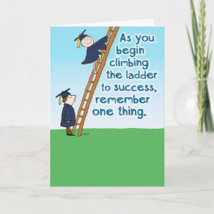 Funny Ladder of Success Graduation Card