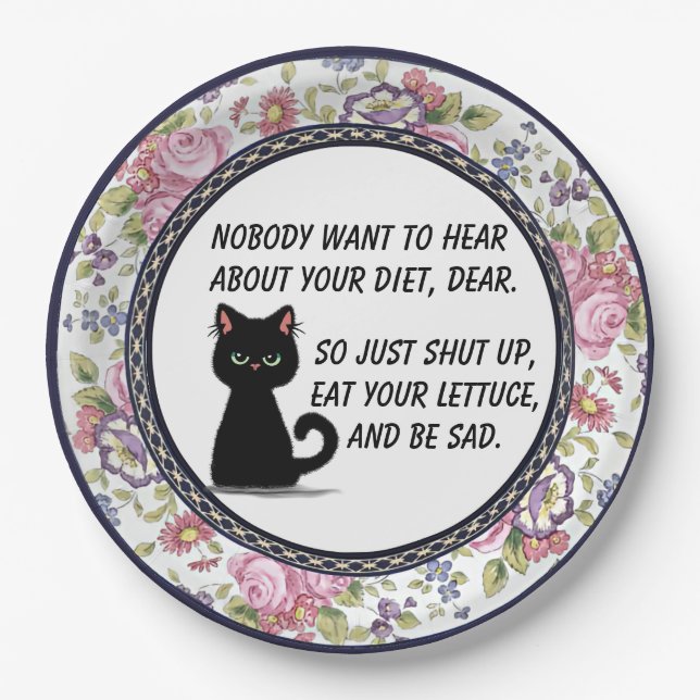 Funny Ladies Luncheon Tea Party Custom Paper Plate (Front)
