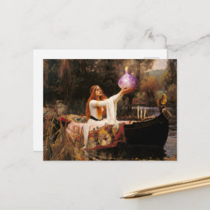 Funny Lady of Shallot Parody Postcard