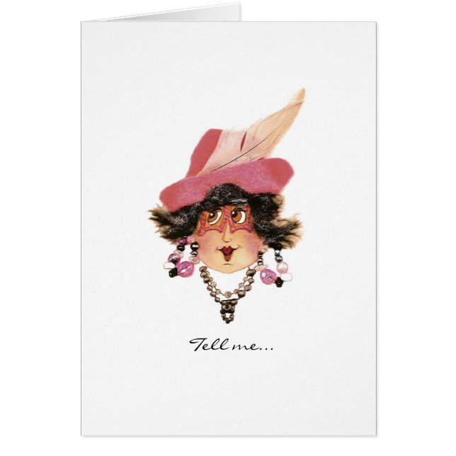 Funny Lady Questions Side Effects Card (Front)