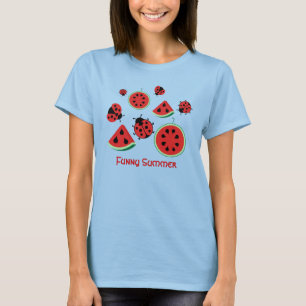 Funny Ladybug and  Watermelon Design Shirt