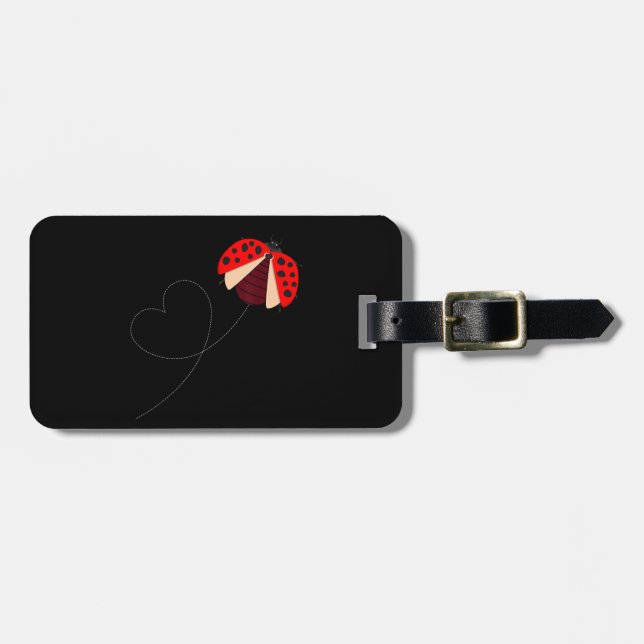 Funny Ladybug Luggage Tag (Front Horizontal)