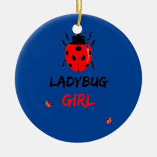 Funny Ladybugs girl Insects Bugs Ceramic Ornament