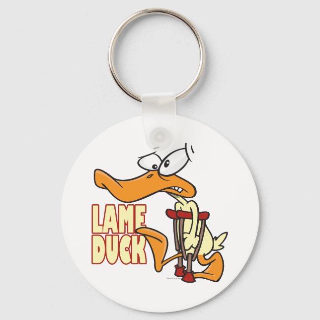 funny lame duck cartoon keychain (Front)