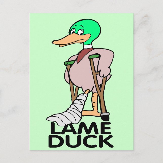 Funny Lame Duck T-shirts Gifts Postcard (Front)