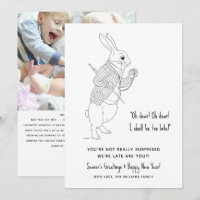 Funny Late Photo Happy New Year Holiday Card