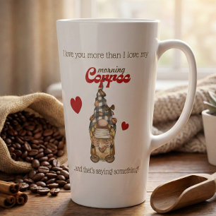 Funny Latte Mug – Coffee Gnome Gift for Boyfriend