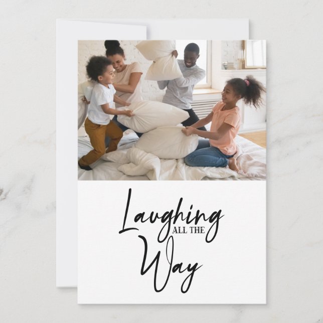 Funny Laughing All Way Cinq Photo Carte De Vacance (Devant)