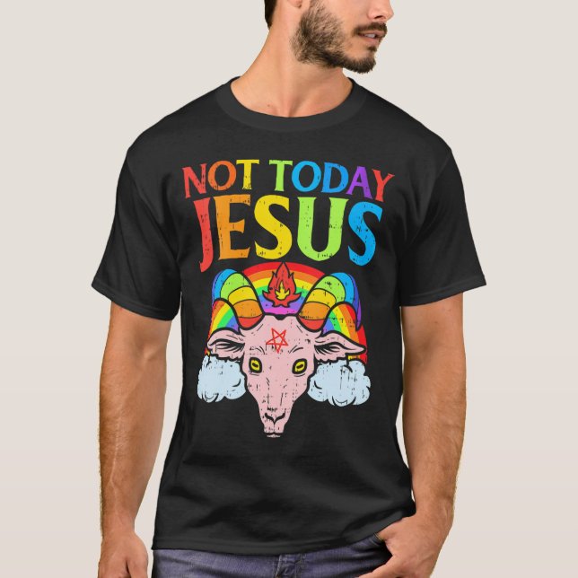 Funny Laughing Jesus With Ice Cream For Sweets Lov T-Shirt (Front)
