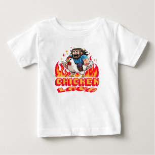Funny Lava Chicken   Retro Pixel Gaming Boys & Kid Baby T-Shirt