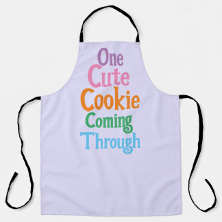 Funny Lavender One Cute Cookie Coming Through Apron