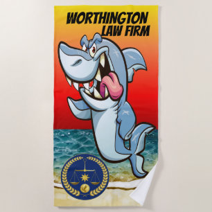 Funny Law Firm Version Beach Towel