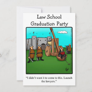 Funny Law School Graduation Party Invite