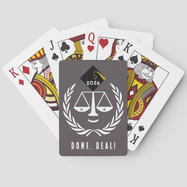 Funny Law School Graduation Playing Cards (Back)