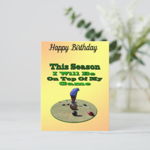 Funny Lawn Bowler, Postcard