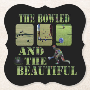 Funny Lawn Bowls Beautiful Design, Paper Coaster