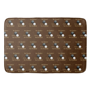 Funny Lawn Bowls Bowled Beautiful,  Bath Mat