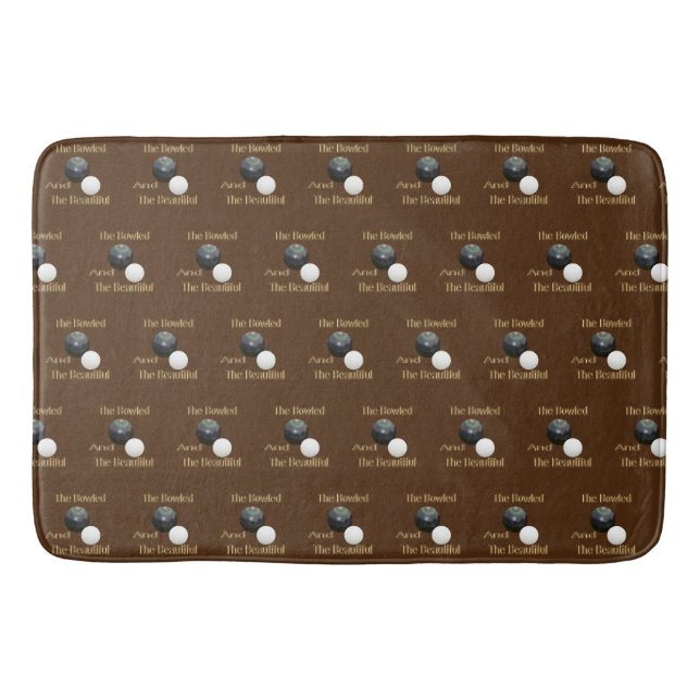 Funny Lawn Bowls Bowled Beautiful,  Bath Mat (Front)