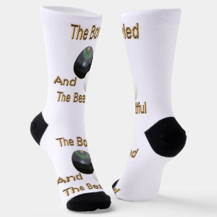 Funny Lawn Bowls Bowled Beautiful, Crew Socks