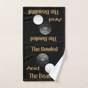Funny Lawn Bowls Bowled Beautiful, Hand Towel 
