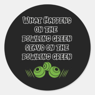 Funny Lawn Bowls Classic Round Sticker