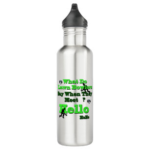 Funny Lawn Bowls Greeting,  Water Bottle