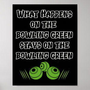 Funny Lawn Bowls Poster